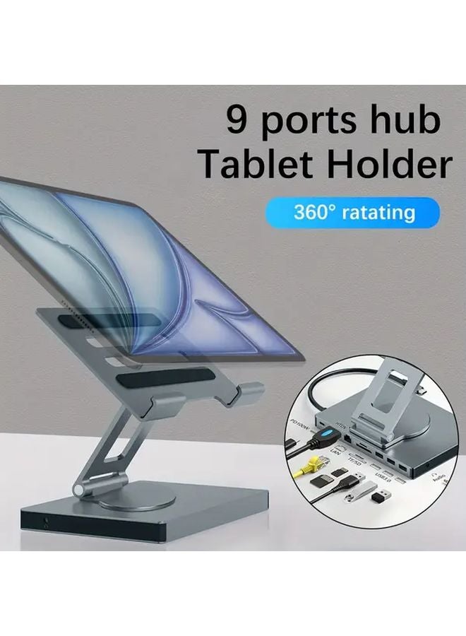8 In 1 Docking Station With 360 Stand 4K 60Hz Ethernet PD 100W Charging - Image 1